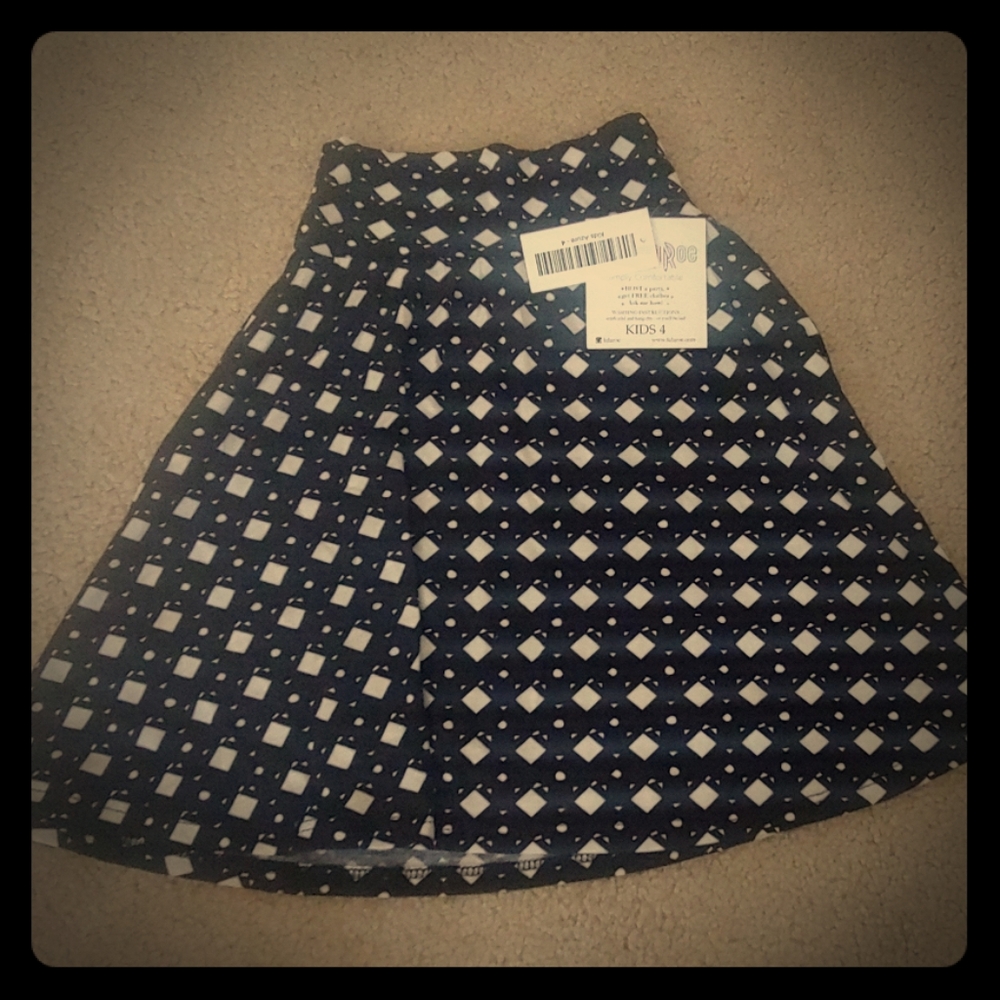Lularoe girls size 4 Azure skirt